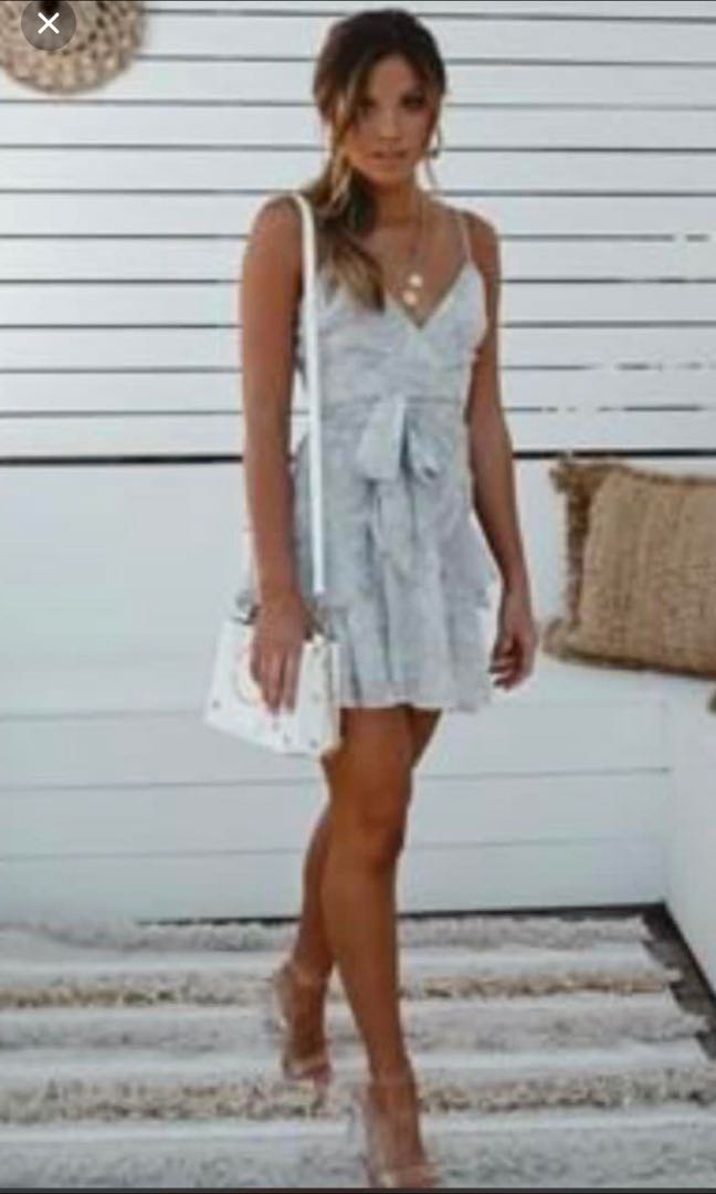 saints and secrets ruffle dress