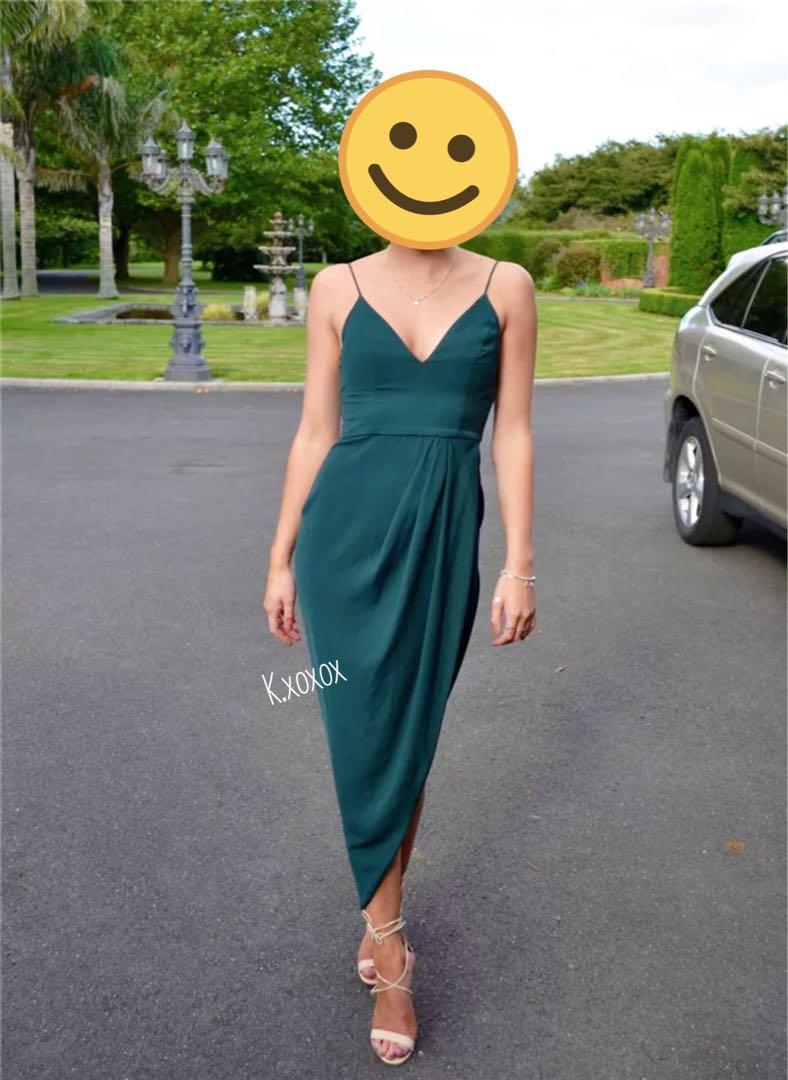 Shona Joy Cocktail Draped Dress in Seaweed Graddin DateDress Carousell