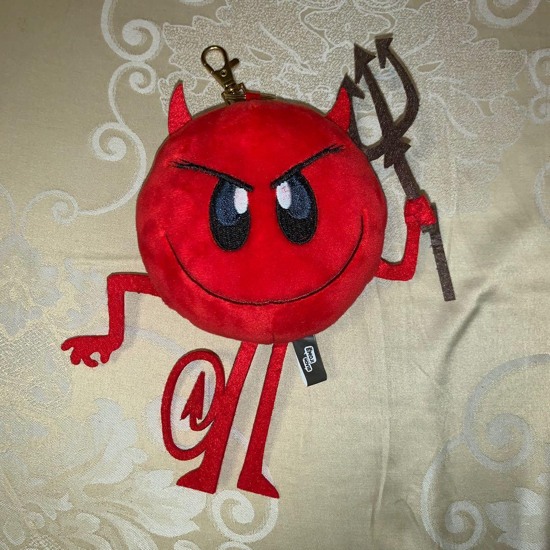 The Devil Emoji Keychain plush, Hobbies & Toys, Toys & Games on Carousell