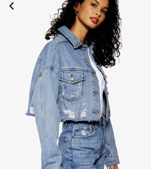Topshop hacked clearance denim jacket