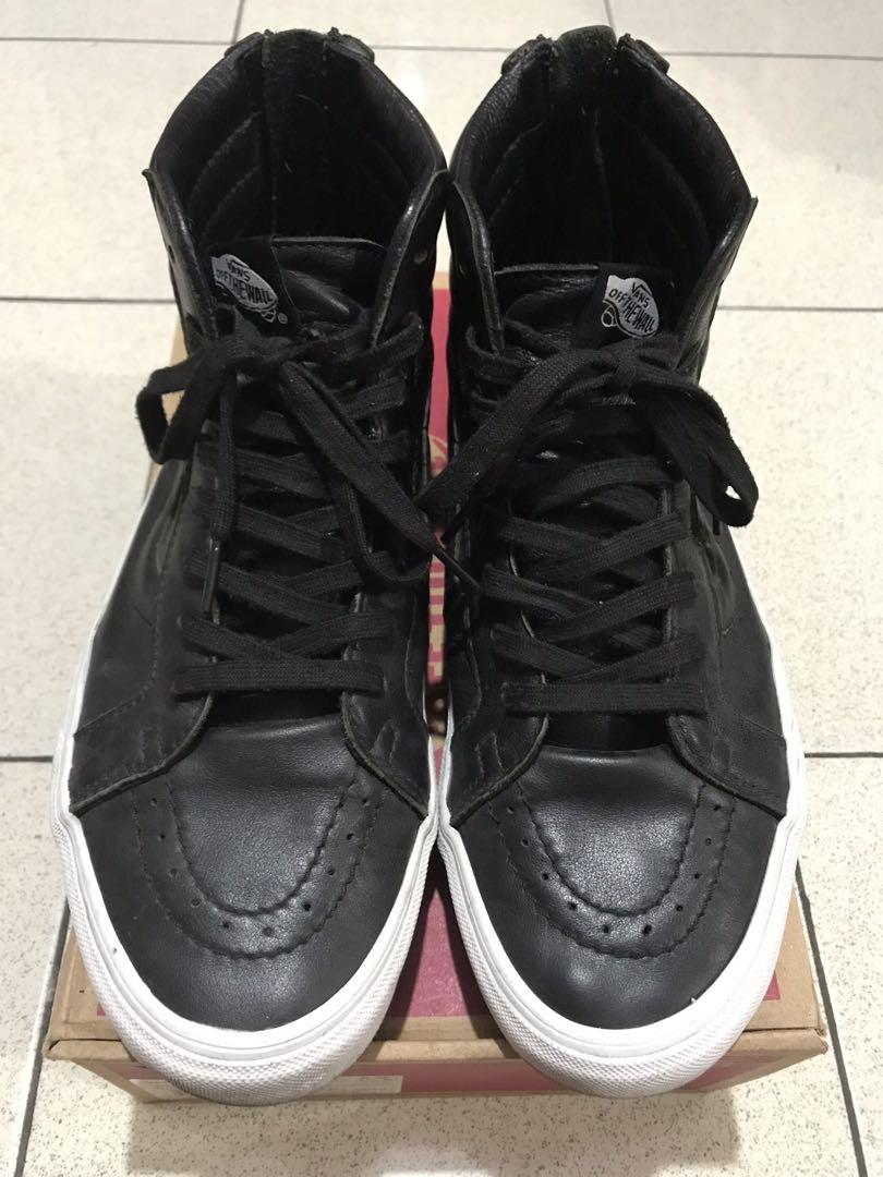 vans sk8 black leather