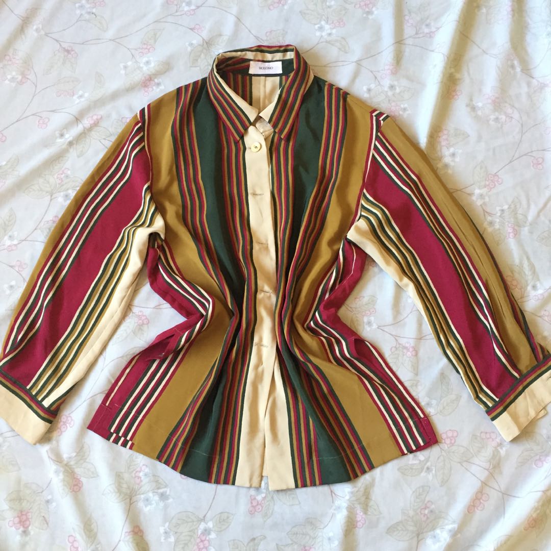 Street Casual's Loose Stitching Contrast Color Long Sleeves Shirt Shorts Two Piece Set main image 0