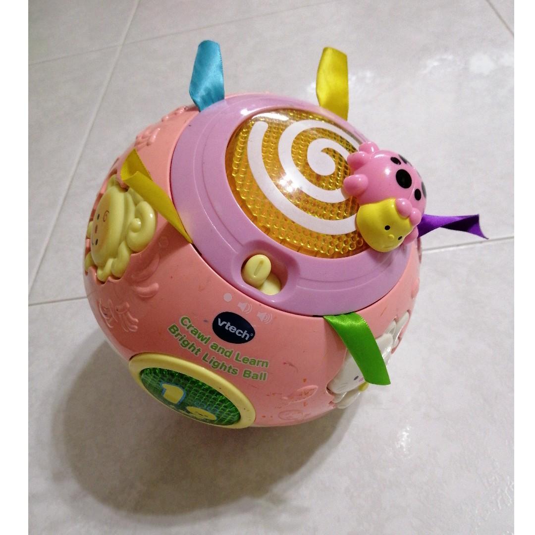 vtech crawl and learn bright lights ball pink