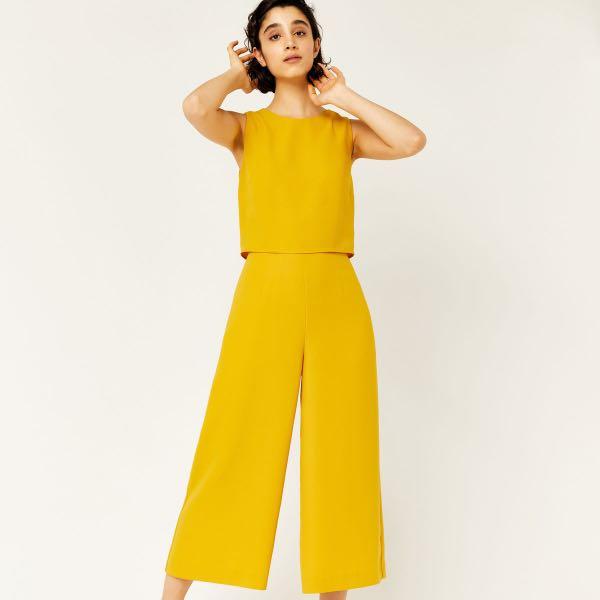 Warehouse double layer jumpsuit in mustard, Women's Fashion, Dresses &  Sets, Jumpsuits on Carousell