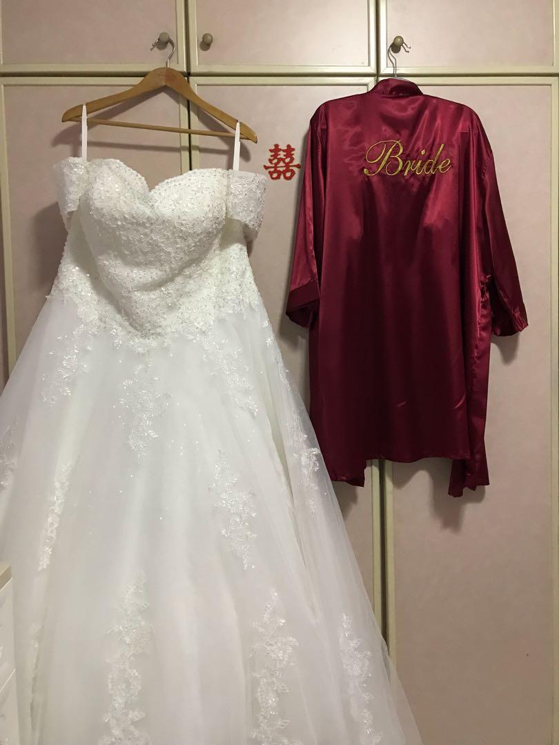 Plus Size Wedding Gown Off Shoulder Women S Fashion Clothes Dresses Skirts On Carousell