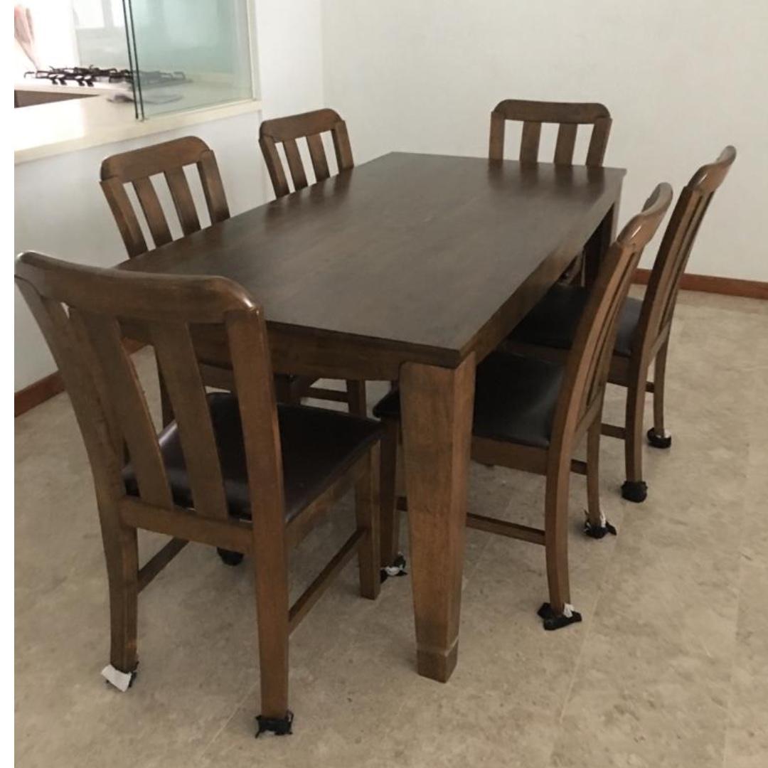 Wooden Dining Table Furniture Tables Chairs On Carousell