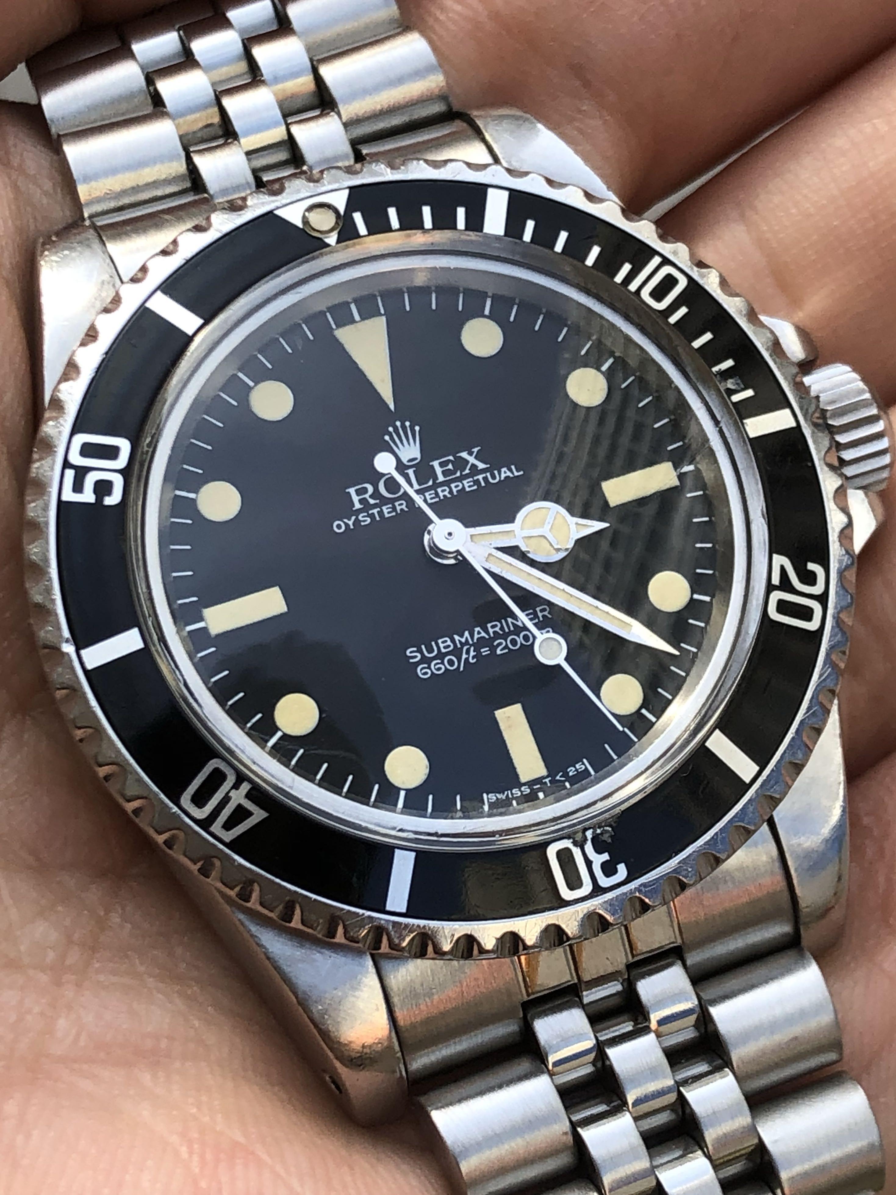 ROLEX 5513 レア 純正ベゼルインサート マーク2 ロング5 - 腕時計 