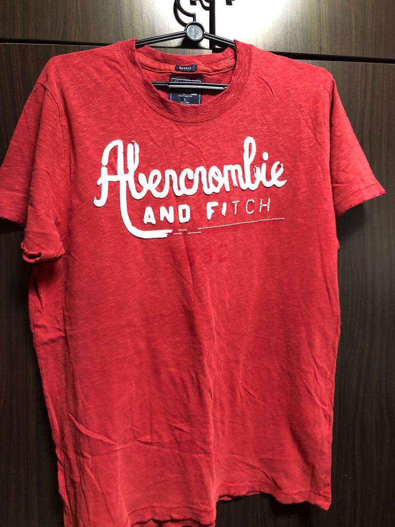 abercrombie and fitch red t shirt