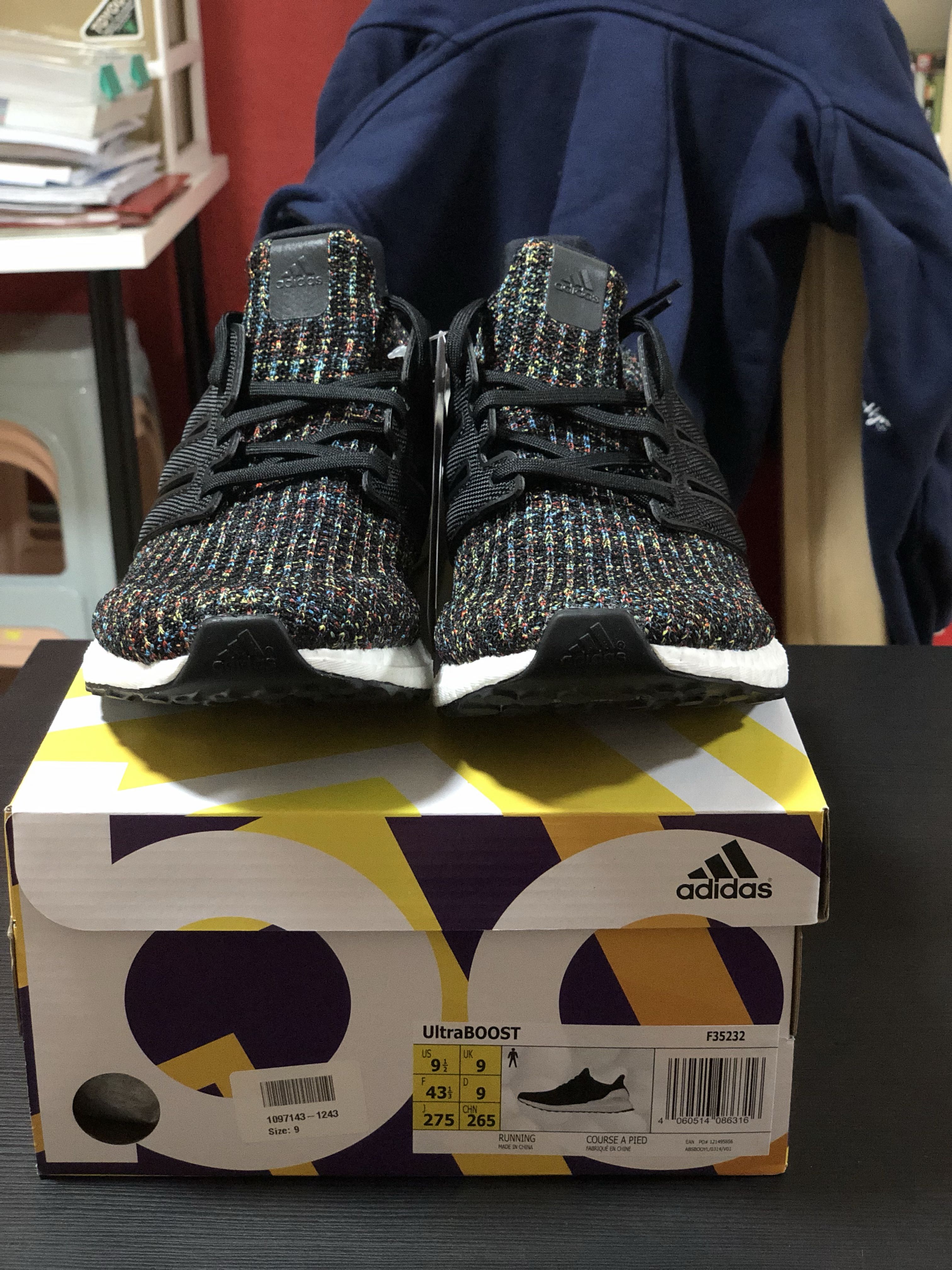 Ultra boost black cheap multicolor 4.
