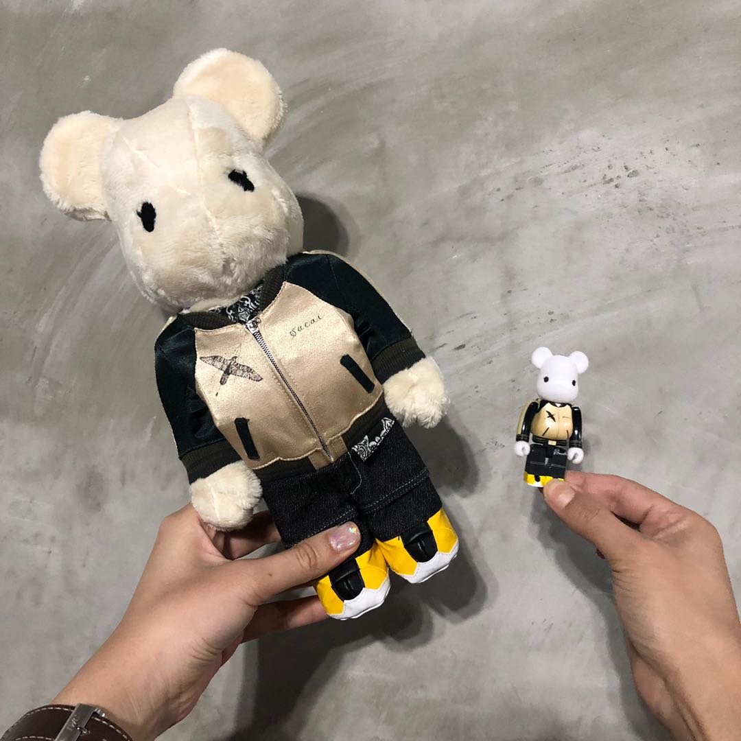 Bearbrick Sacai x Dr. Woo 100% & 400% Be@rbrick, 興趣及遊戲, 玩具