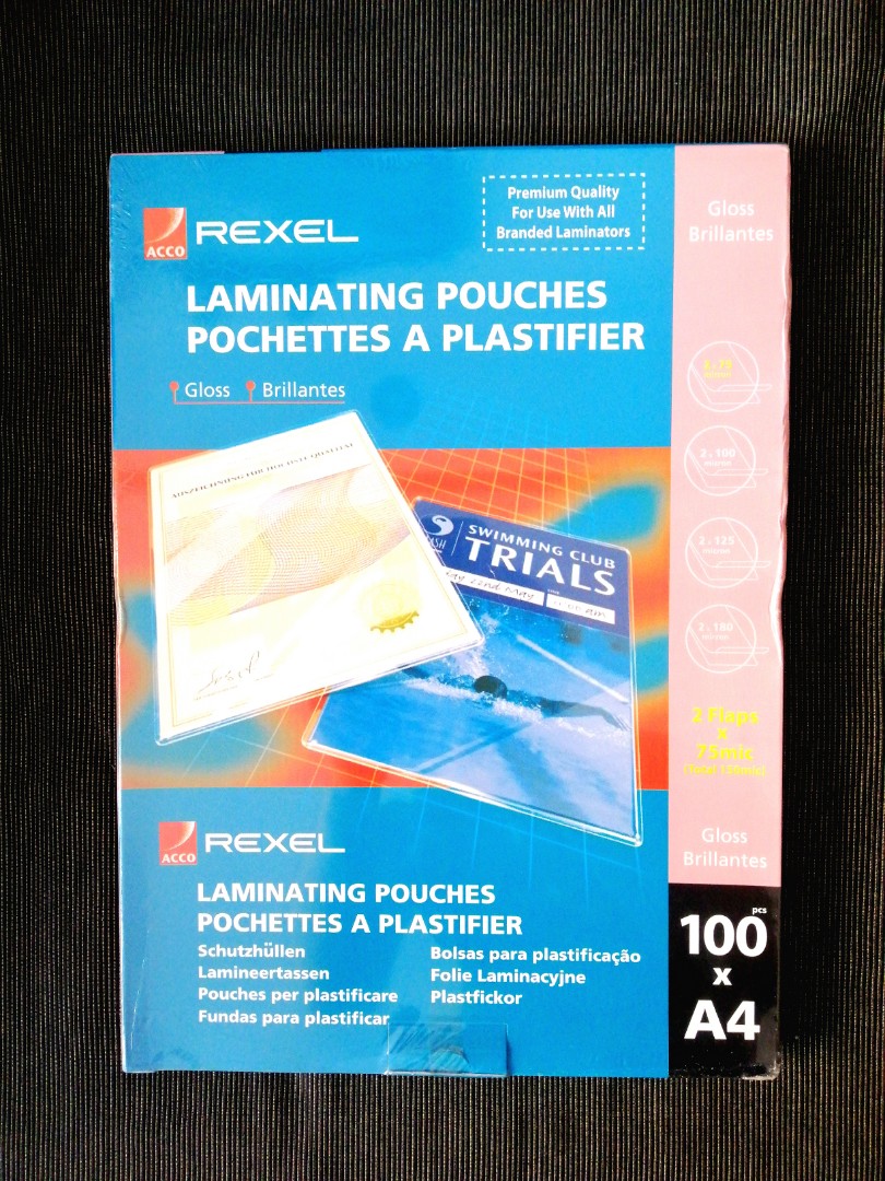 BNIP Premium Quality A4 Gloss Laminating Pouches Plastic Film