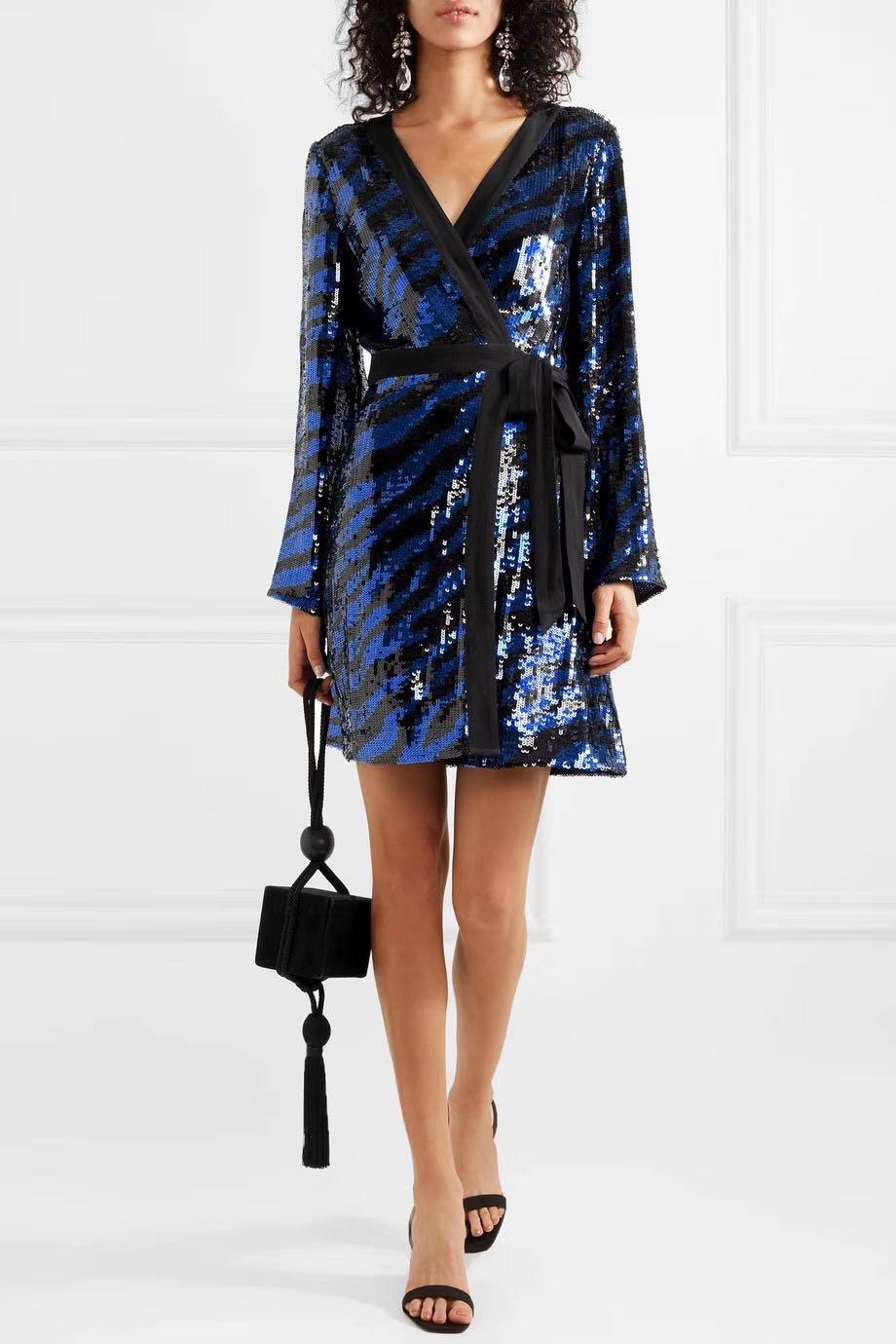 rixo blue sequin dress Rixo Bradshaw One Shoulder ombr sequinned dress