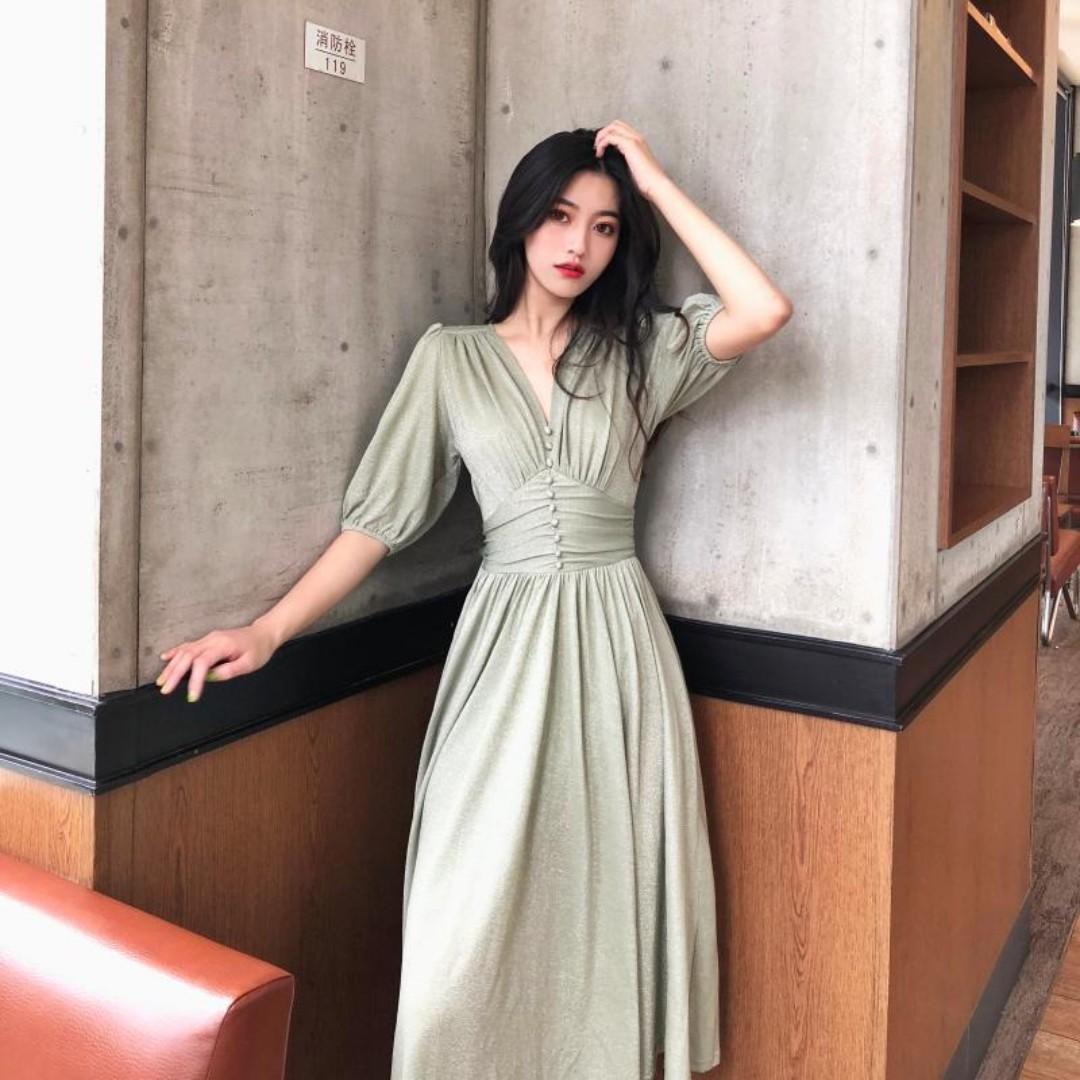 Brand new chic retro green dress size S
