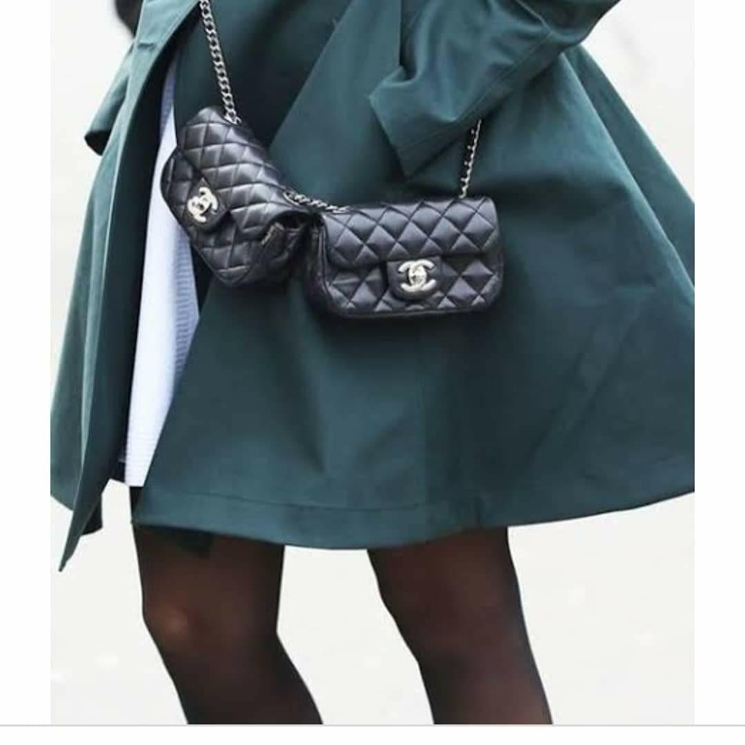chanel double crossbody bag
