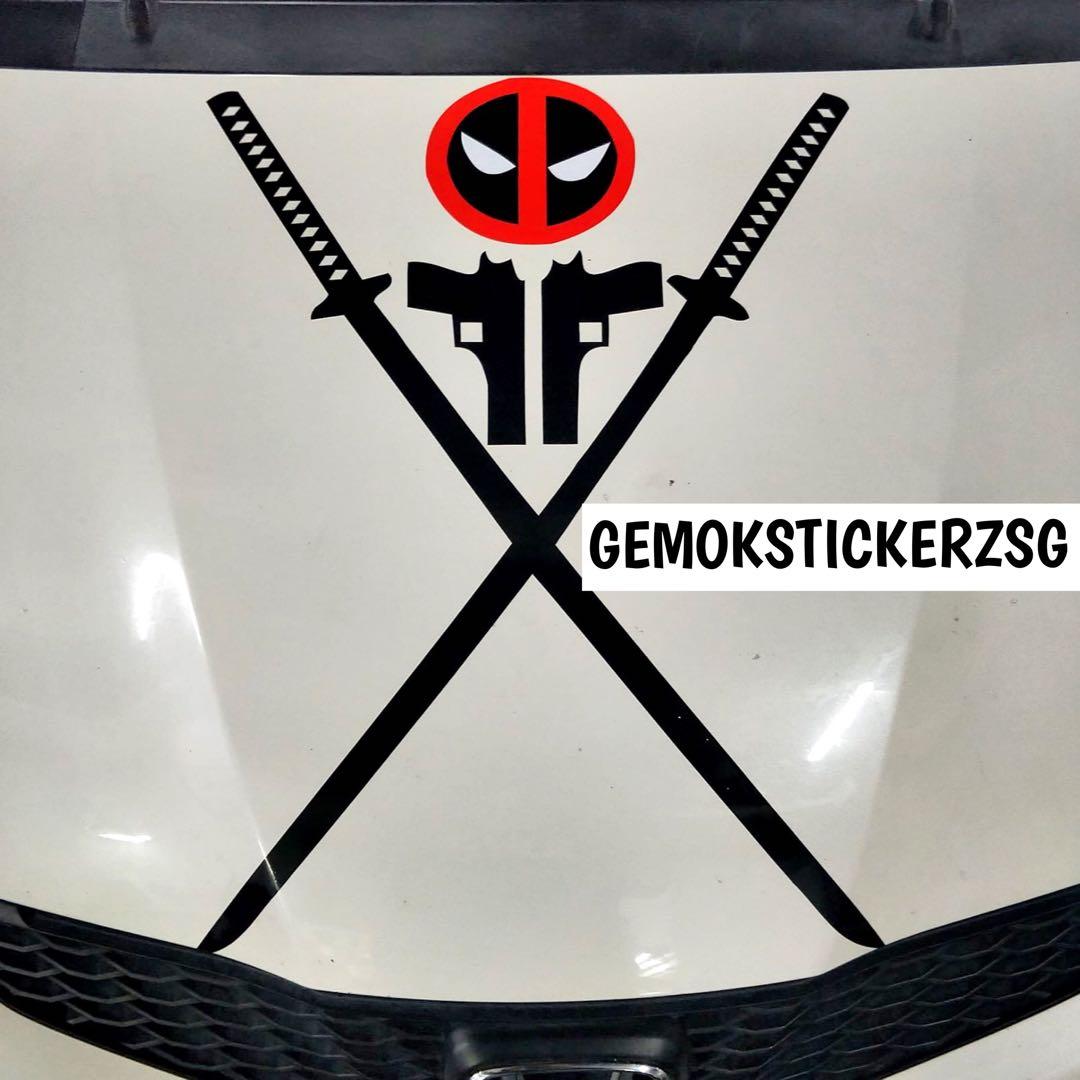 Deadpool Custom Hood Decal Car Accessories Accessories On Carousell