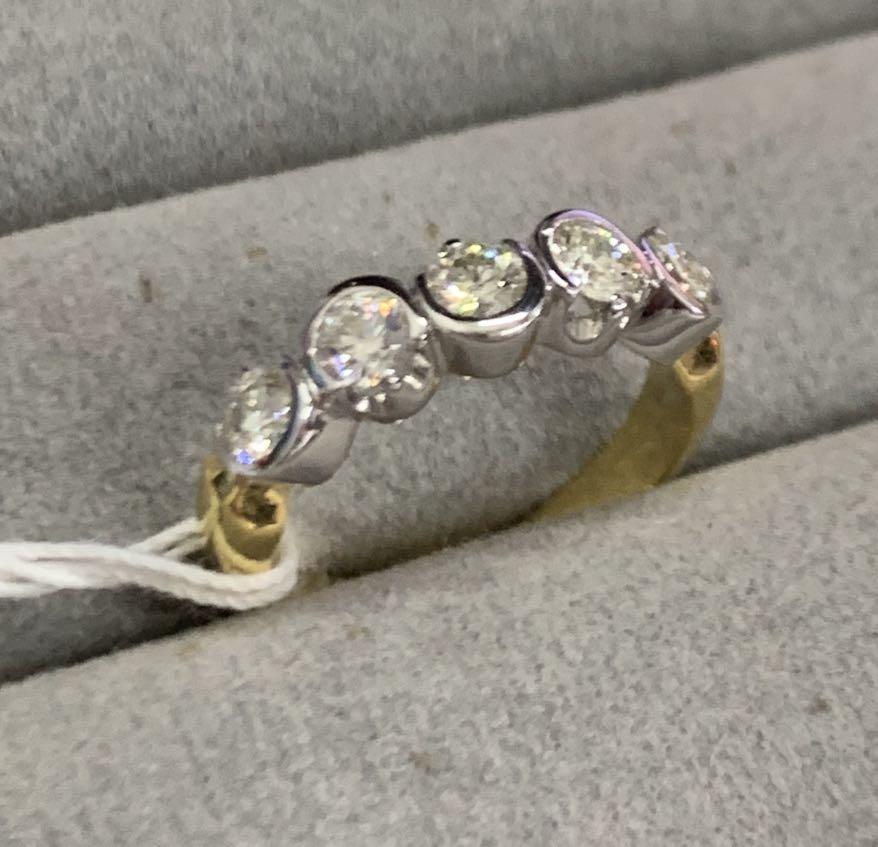Diamond Ring 750 Yellow Gold 3 78g Women S Fashion Jewellery Rings On Carousell