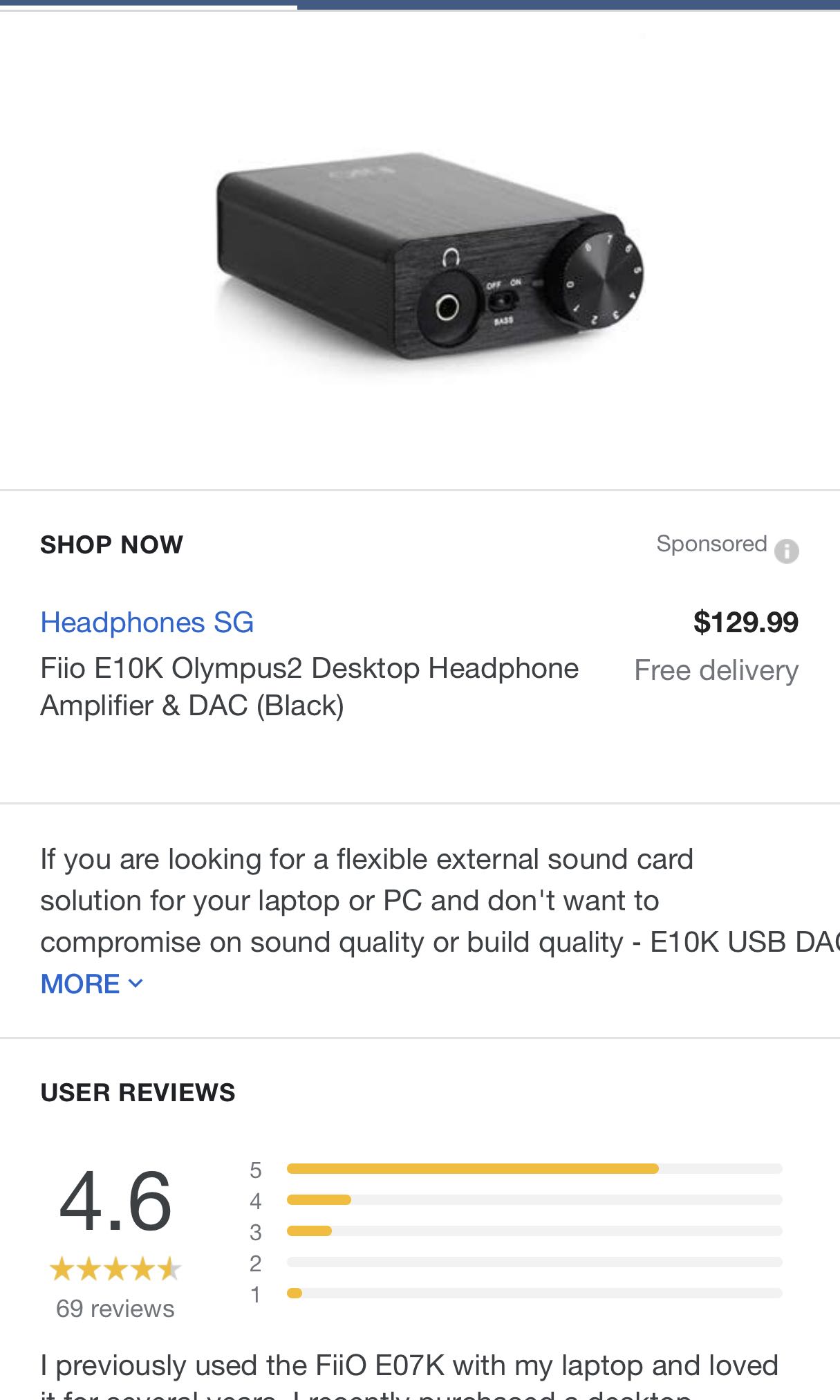 fiio e10k usb dac and headphone amplifier review