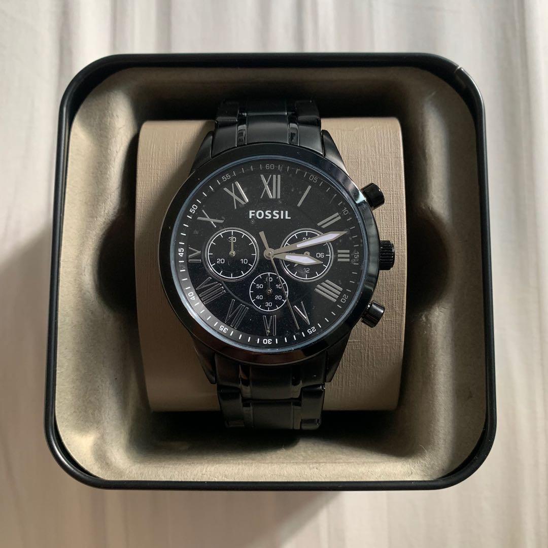 Fossil Flynn Midsize Chronograph Black Stainless Steel Watch