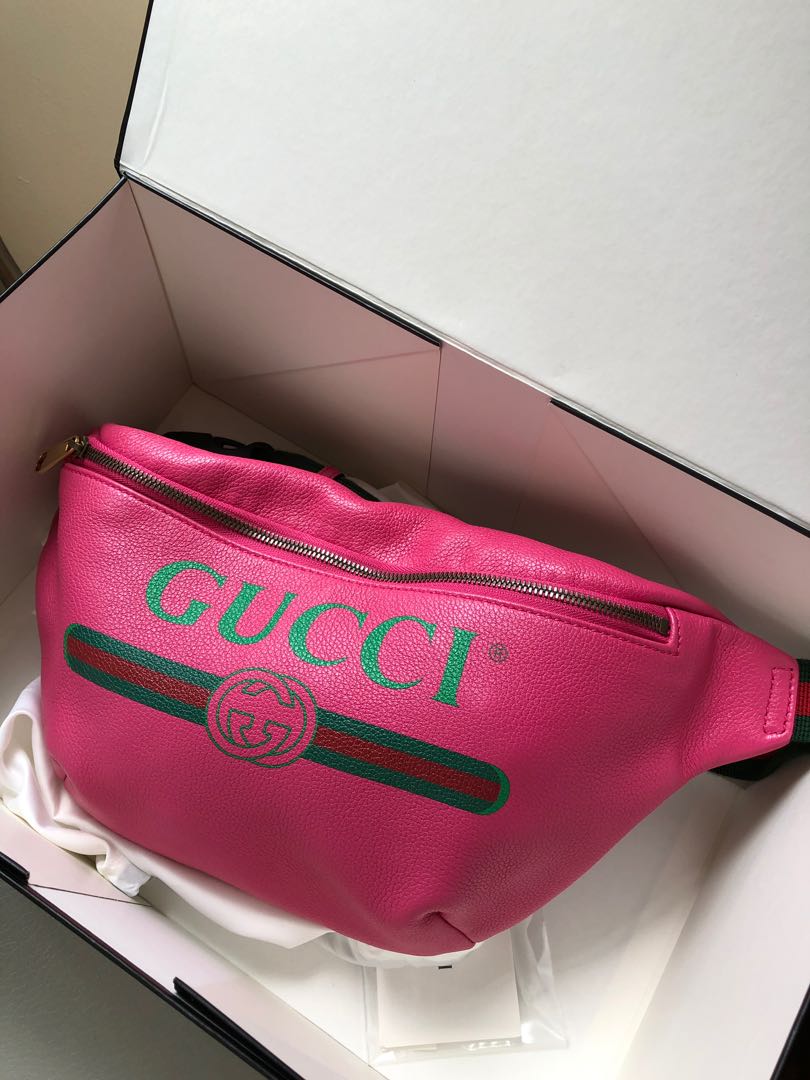 pink gucci waist bag