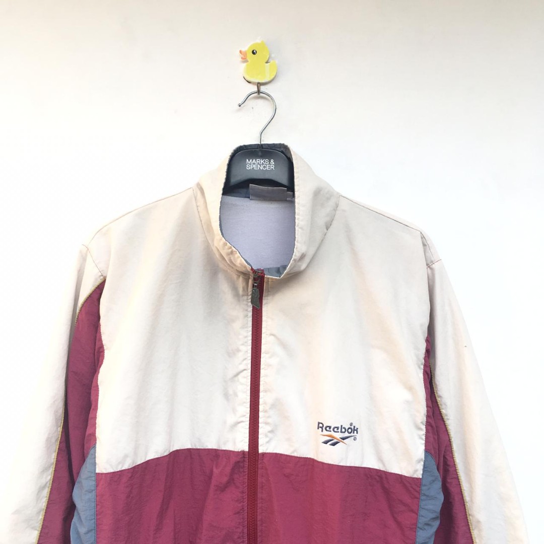 Jaket Vintage Reebok classic Fesyen Pria Pakaian Atasan di