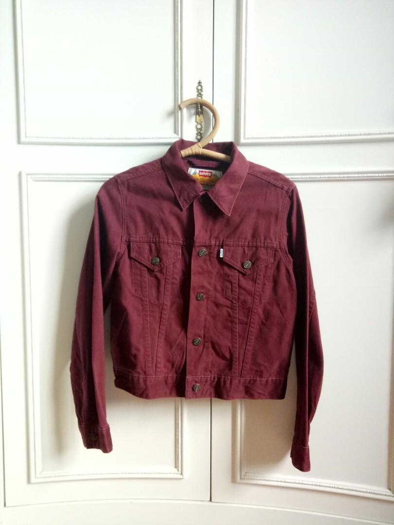 burgundy levi jacket