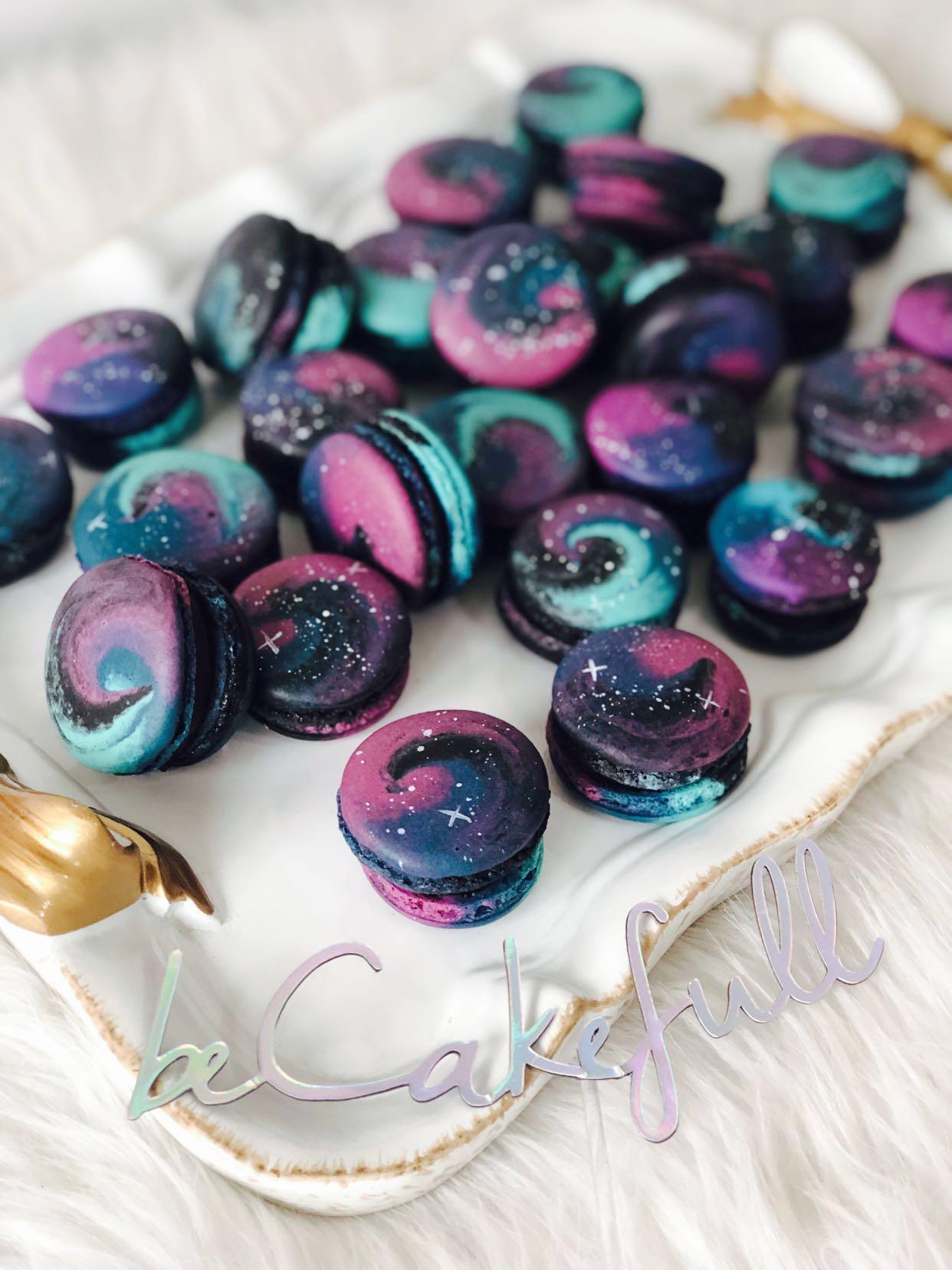 Macaron Tower Galaxy Macaron Tower Food Drinks Baked Goods On Carousell