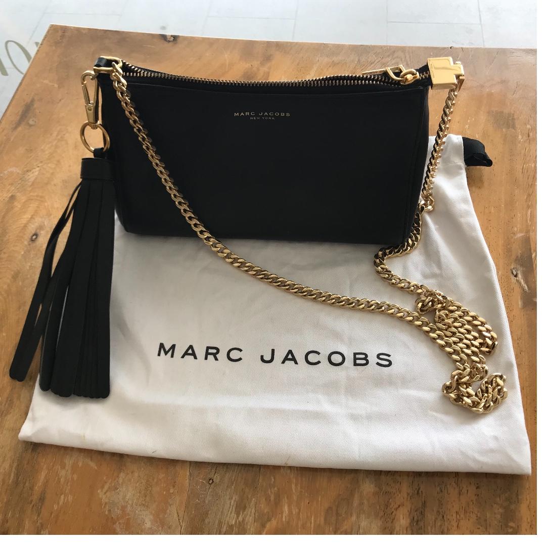 MARC JACOBS RUE CROSSBODY WITH GOLD CHAIN STRAPS