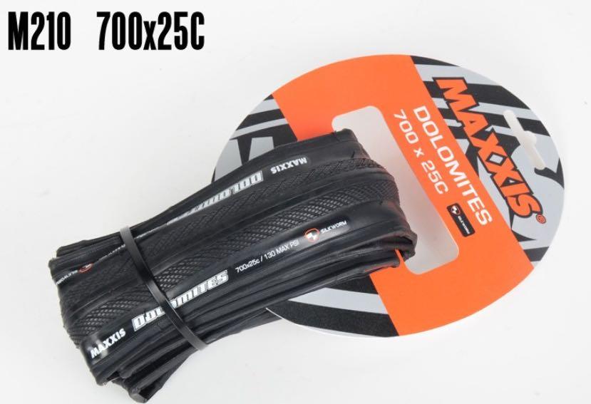 Maxxis Dolomites M210 Road 700x25c Foldable Tire With Silkworm Puncture Protection Sports Equipment Bicycles Parts Parts Accessories On Carousell