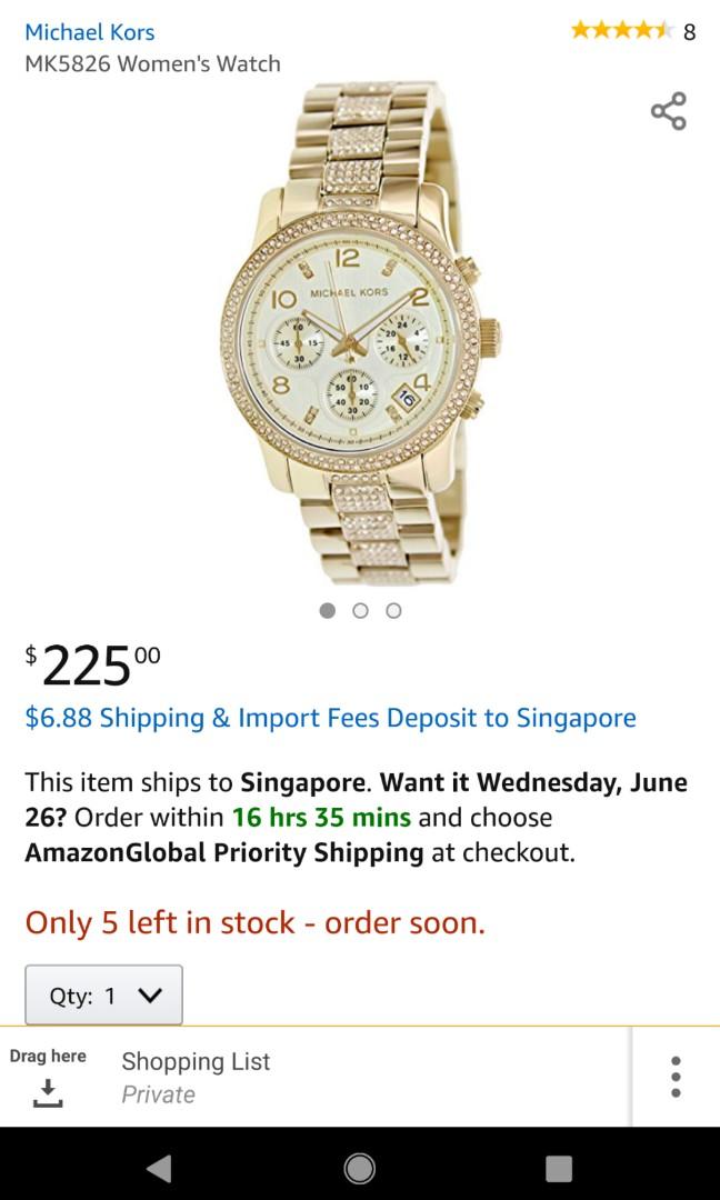 mk watch price in singapore