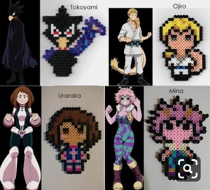 My Hero Academia Perler Beads Keychain Ref Magnets Design Craft Handmade Goods Accessories On Carousell