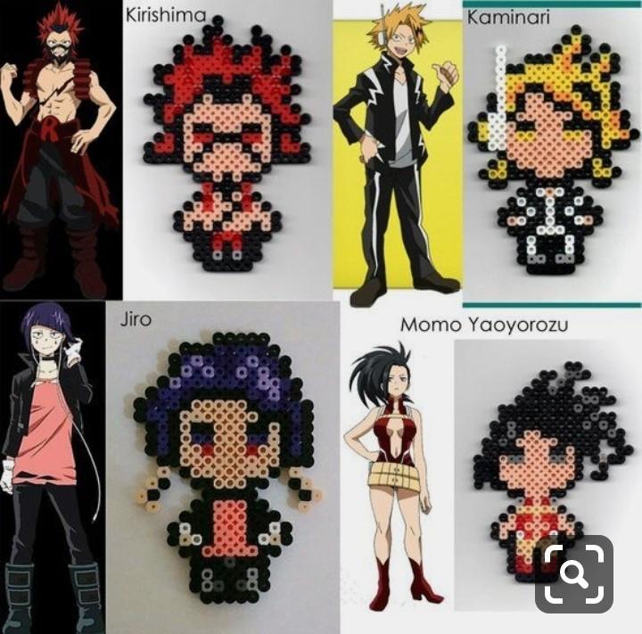 My Hero Academia Perler Beads Keychain Ref Magnets Design Craft Handmade Goods Accessories On Carousell
