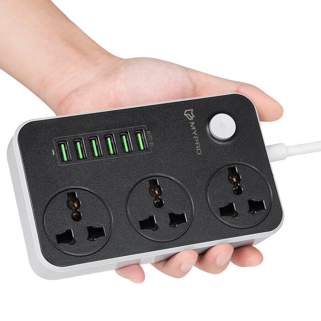 Mypro Multifunction charger (Category: Chargers) located in Mandaluyong City. Submitted by atchcatchph (Listing ID 234859757, Image 2). Description: ✔6 USB ports/ 3 Power sockets ✔Total Control Switch design ✔USB output: 3.4A ✔Multi function Charging Hub ✔2m power cord ✔Fast charger.