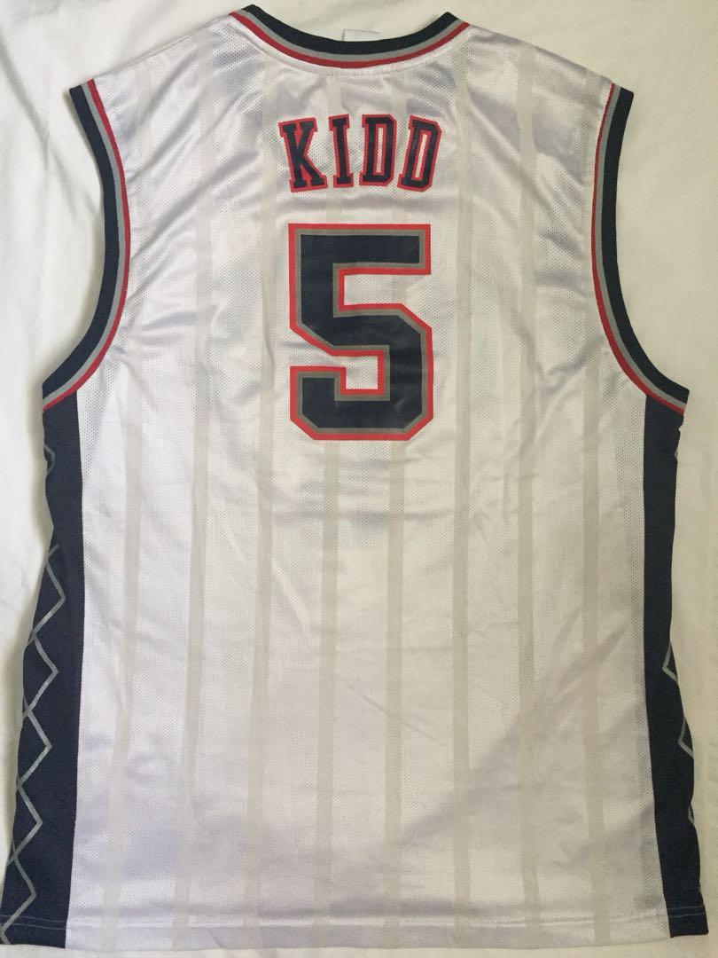 Reebok Authentic NBA New Jersey Nets Jason Kidd #5 Jersey White