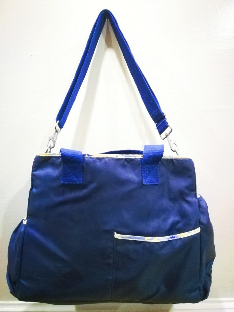 navy blue baby bag