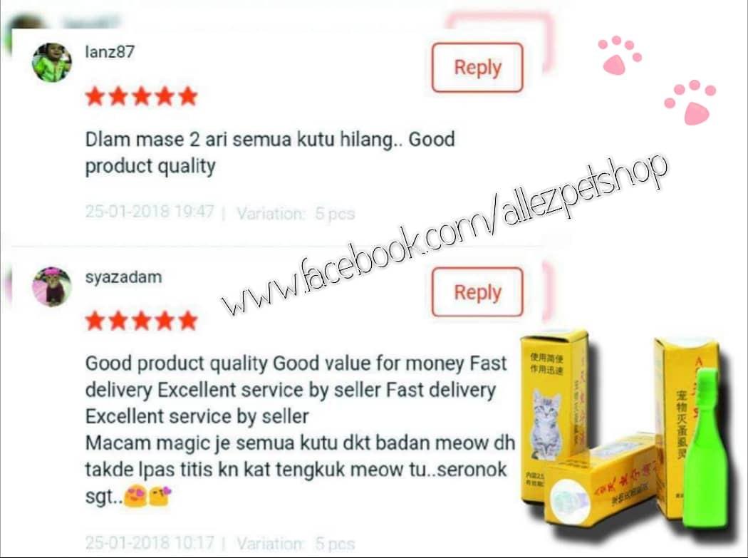 Promosi Termurah Ubat Kutu Kucing Berkesan Flea Out Pet Supplies Health Grooming On Carousell