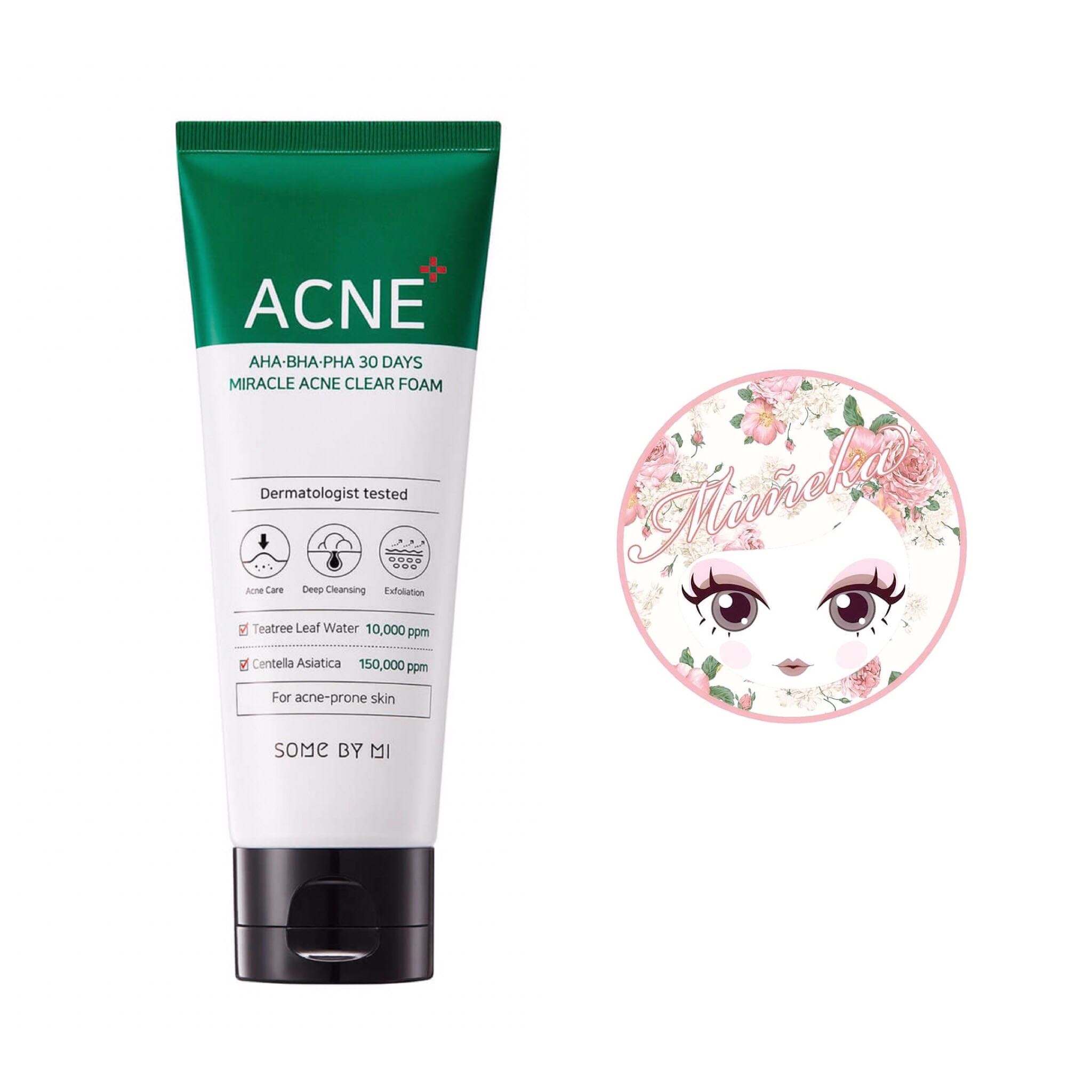 aha bha pha 30days miracle acne clear foam