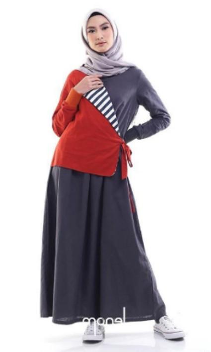 Stripe Collar Blazer Dress By Monel Boutique Fesyen Wanita Muslim Fashion Gaun Di Carousell
