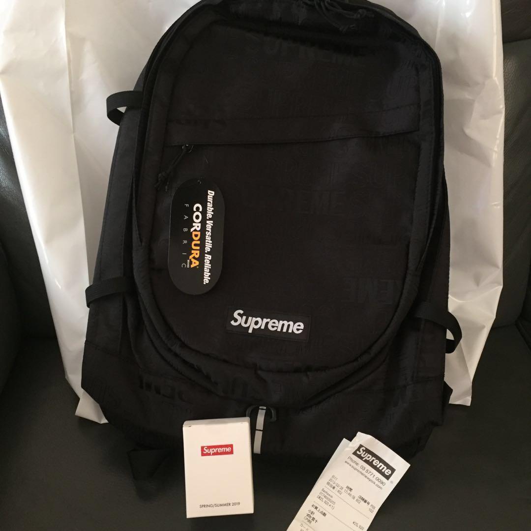 supreme ss19 backpack black
