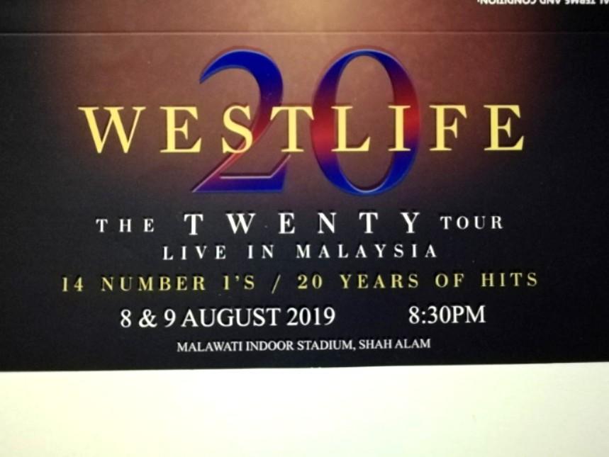 Westlife The Twenty Tour Live In Malaysia Entertainment Events Concerts On Carousell