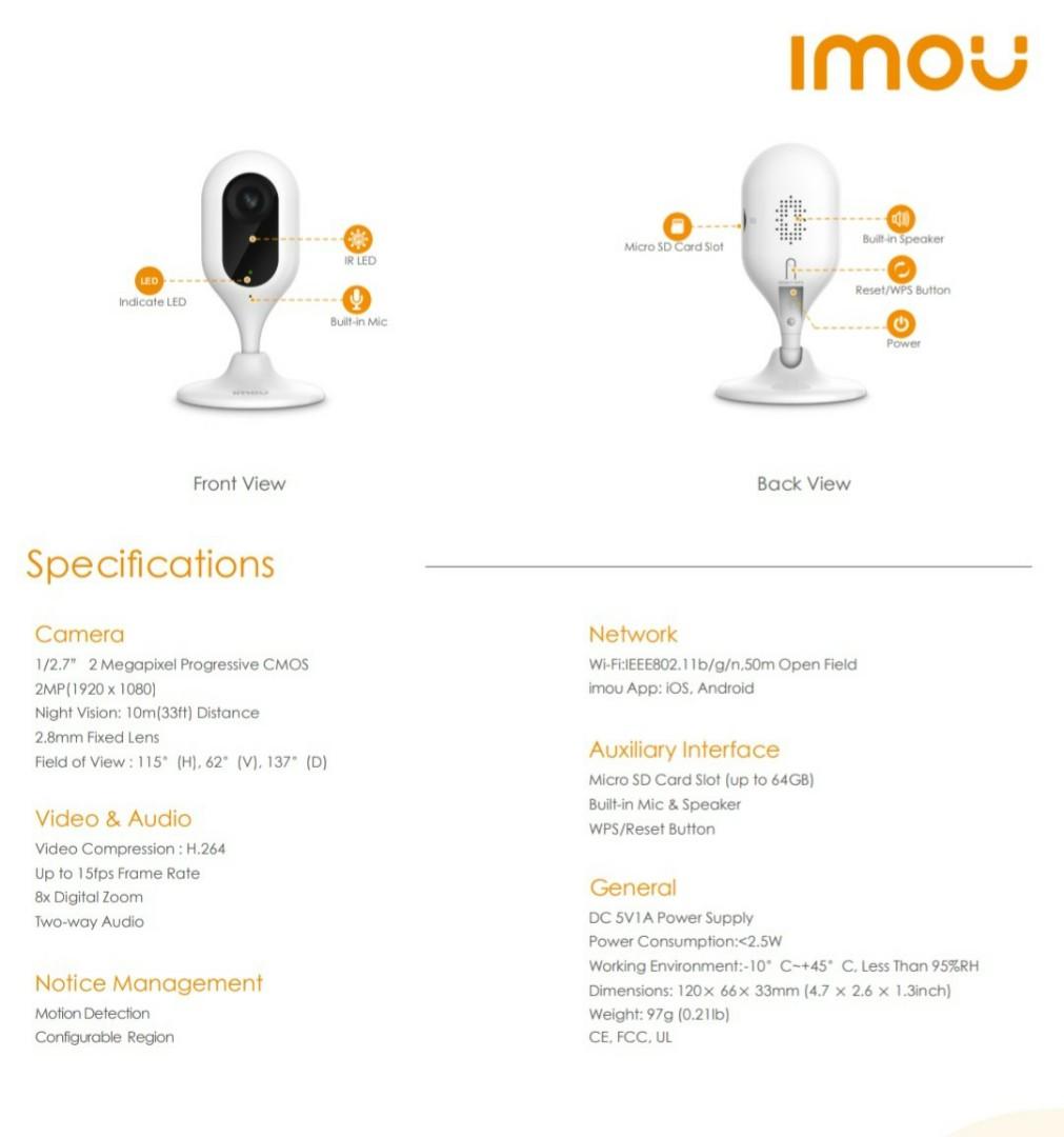 2mp standalone wifi cctv furniture home living security locks