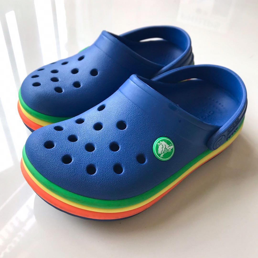 Rainbow band clearance crocs