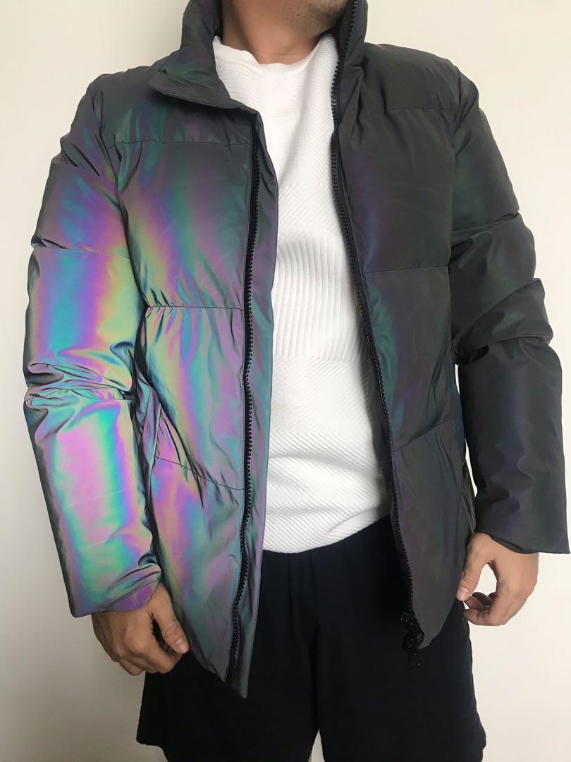 River island iridescent puffer top