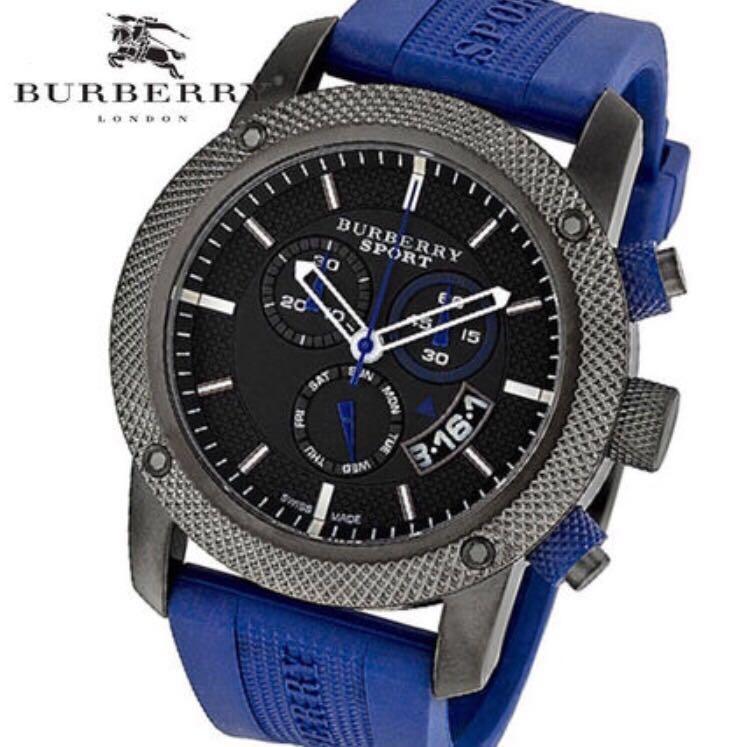 burberry sport chronograph watch blue