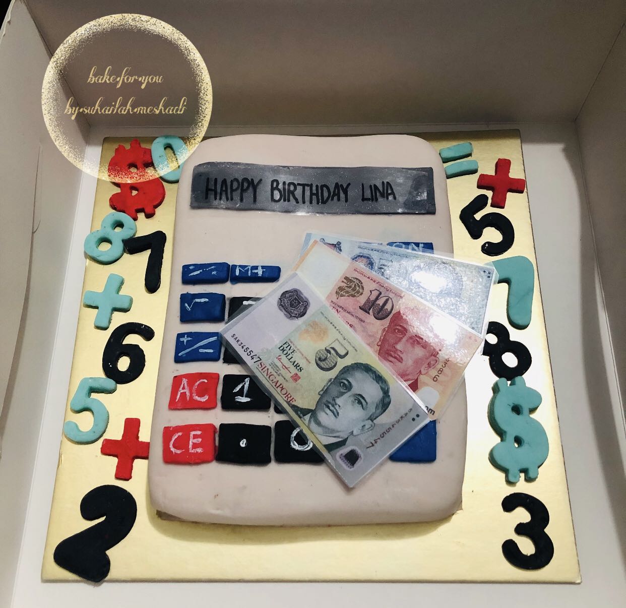 Graduation Cake with Calculator - Accounting Grad – Tiffany's Bakery