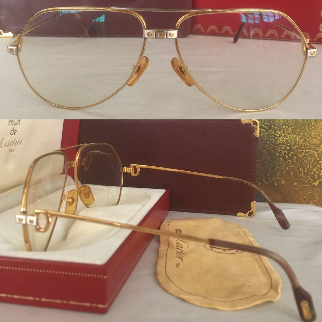 cartier santos sunglasses vendome 14k gold france 6214 1561124479 ad9a2e6d progressive