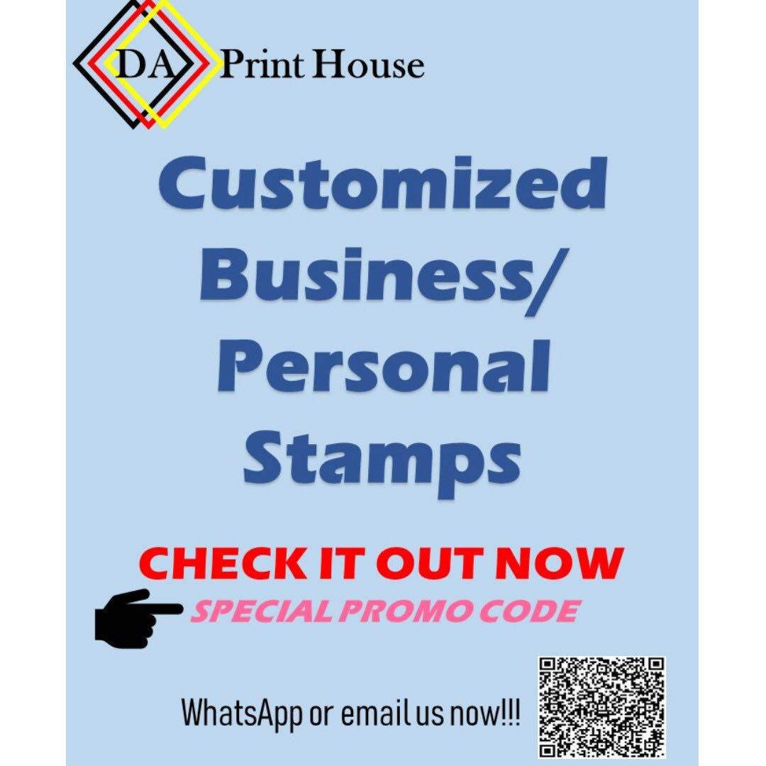 Customised pre inking business stamps company seals printing of