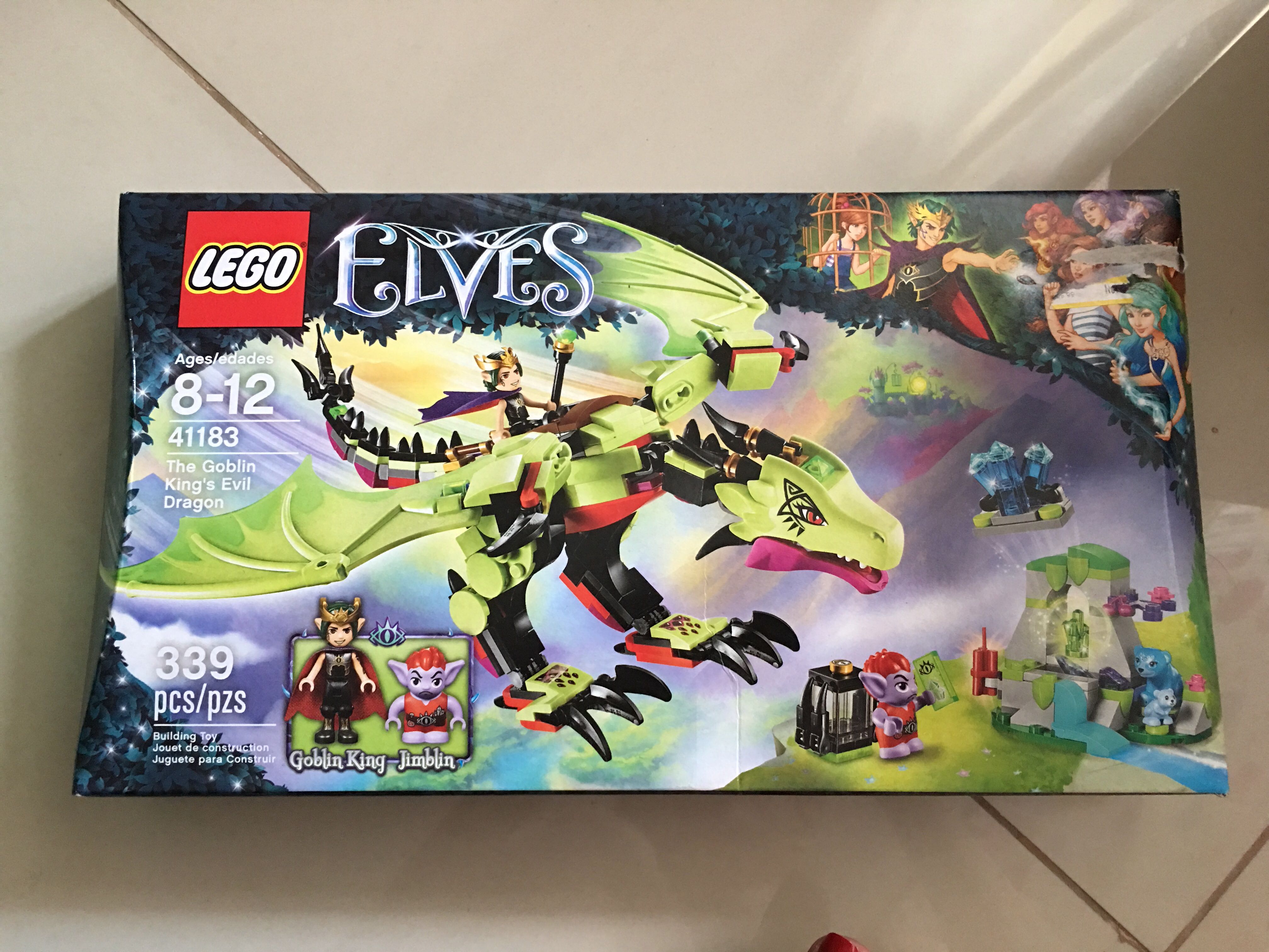 lego elves goblin king dragon