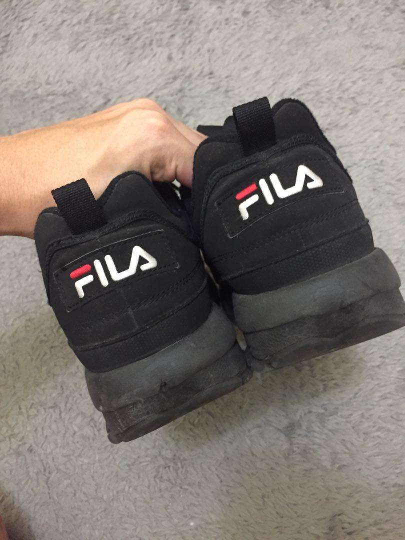 fila disruptor velvet black