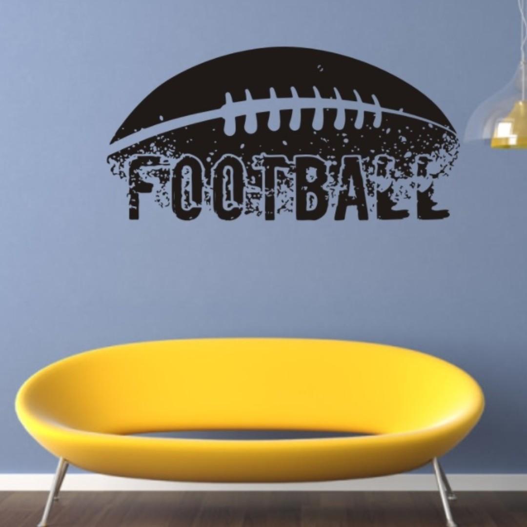Football Diy Wall Decor Minimalist Decal Mural Vinyl Wallpaper