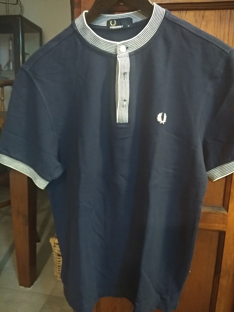 Fred Perry Grandad Collar Polo, Men's 